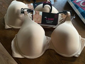 No Boundries Two-Pack of Nude T-Shirt Bras. 38B. NWT. - Picture 1 of 1