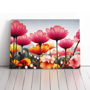 Fabulous Flower Market Canvas Wall Art Print Framed Picture Decor Living Room - Picture 1 of 5