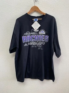 NEW VTG 2003 Y2K Colorado Rockies MLB Baseball adidas T-Shirt XL NWT Vintage - Picture 1 of 3