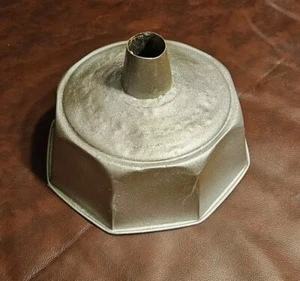 Vintage 9 inch Galvanized Metal Gas Oil Funnel Auto Farm Tractor Hexagon  - Picture 1 of 5