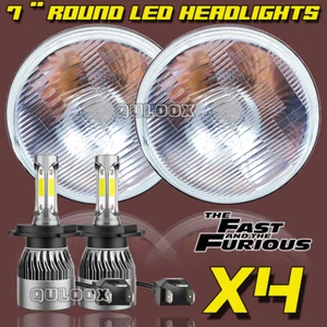 Pair 7" Inch Round LED Headlights For Alfa Romeo Spider 1988-1994 Plymouth - Picture 1 of 19