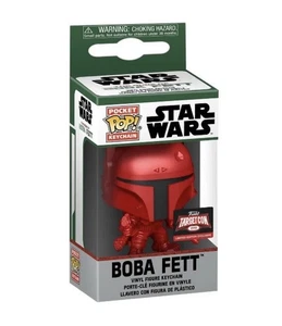 Funko Pocket Pop Keychain Boba Fett Red Target Con 2022 Star Wars Mandalorian - Picture 1 of 2