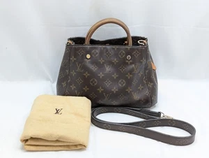 Auténtico bolso de mano Louis Vuitton Montaigne BB con monograma marrón M41055 CA0187 - Imagen 1 de 24
