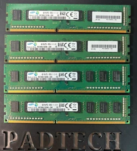 Samsung 16 GB (4x4 GB) RAM DDR3 PC3-12800U 1600 MHz 1Rx8 memoria non ECC testata - Foto 1 di 2