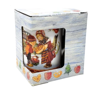 Vintage Pictura Graphics AB Christmas Mug Scandinavian Boy & Girl w/ Box 1998 - Picture 1 of 18