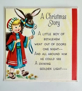 RARE UNUSED VTG MCM Interactive Puzzle Bethlehem Star Christmas Story Card USA - Picture 1 of 4
