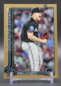 2025 Topps Serie 2 Valente Bellozo #458 Rookie Gold/2025 Marlins - Imagen 1 de 2