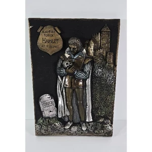 Vtg Handmade Wall Plaque Harrogate England Hamlet Act v Scene I Alas Poor Yorick - Picture 1 of 12