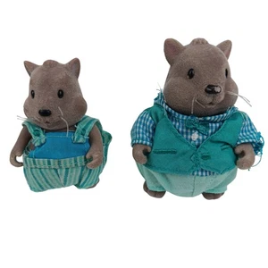 Figuras de colección Calico Critters Sylvanian Families hámster papá niño época Japón - Imagen 1 de 7