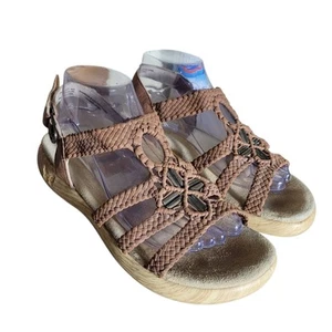 Sandali donna Alegria Jena taglia 9 - 9,5 marrone cognac boho scarpe comode estive - Foto 1 di 9