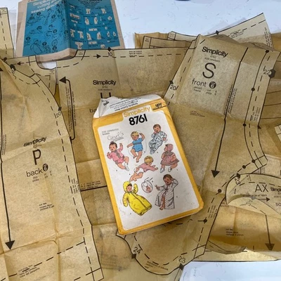 8761 Vintage Simplicity SEWING Pattern 1977 Newborn Babies Layette - See Details - Image 1 of 4
