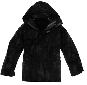 LADIES S-XXL 100% WATERPROOF WINDPROOF JACKET zip up hooded kagool Black Camo - Picture 1 of 1