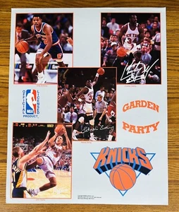NEW YORK KNICKS GARDEN PARTY POSTER 1990s 16 x 20 Ewing Starks Oakley Anthony - Picture 1 of 2
