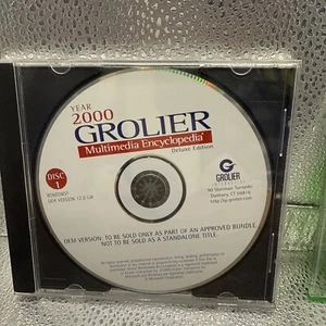 2000 Grolier encyclopedia multimedia disc one and two Deluxe Edition - Picture 1 of 5