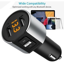 Kabelloser Bluetooth FM Transmitter im Auto MP3 Radio Adapter Car Kit USB Ladege