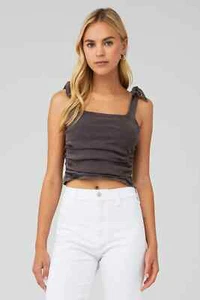Canotta/top Free People Boulevard donna taglia M nera lavata senza maniche nuova prezzo consigliato: 48 £! - Foto 1 di 4