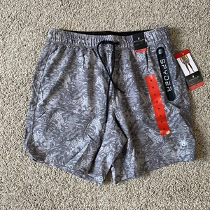 SPYDER Mens Swim Shorts Gray Quick Dry UPF 30 Zip Pocket Boxer Lined Trunks M - Picture 1 of 7
