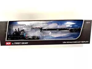 Peterbilt 389 63” Sleeper Tri-Axle Step Deck Trailer Blackout DCP First Gear - Picture 1 of 5