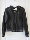 Athletic Works Cotton Blend Light Jacket Black Color w/ Embroidered Stitching M