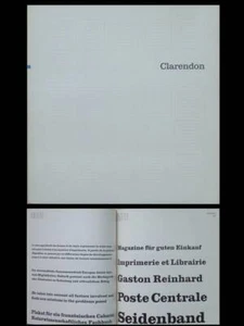 CLARENDON TYPEFACES CATALOGUE - 1960 - HAAS TYPE FOUNDRY, EIDENBENZ, TYPOGRAPHY - Picture 1 of 1
