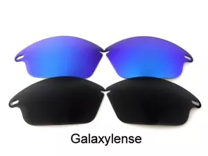 Galaxy Replacement Lenses For Oakley Fast Jacket Sunglasses Black/Blue Polarized - Picture 1 of 7