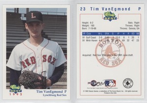 1992 Classic Best Lynchburg Red Sox Tim Van Egmond Tim Vanegmond #23