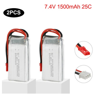 7.4V 1500mAh Lipo Battery 2s 25C JST Plug for RC Car Truck Truggy Airplane Drone - Image 1 of 4