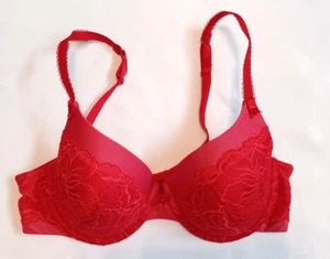 BALI Red Bra 6542 floral lace shaping underwire foam lightly lined size 36B - Picture 1 of 15