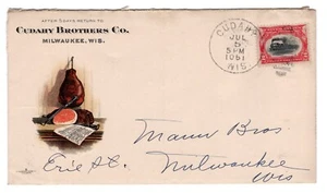 US 1901 Cudahy WI Sc 295 Color Advertising Cover Milwaukee Wisconsin - Picture 1 of 2