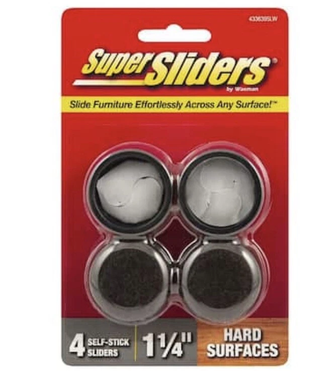 Waxman - Deslizadores redondos de fieltro autoadhesivo de 1" - NUEVO Foto 1 de 1