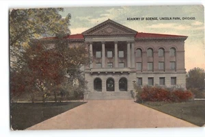 Postal Academia de Ciencias Lincoln Park Chicago 1914 matasellada Mishawaka - Imagen 1 de 2