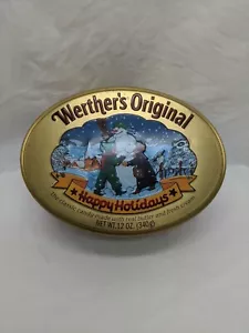 Vintage 1998 Werthers Original Happy Holidays Empty Tin - Picture 1 of 10