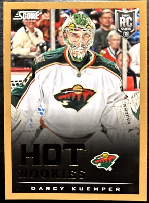 2013-14 Score Hockey GOLD HOT ROOKIES #601 Darcy Kuemper Minnesota Wild - Image 1 of 2