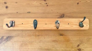 Antique Wall Coat Rack Hooks - Picture 1 of 7