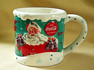 COKE MUG CHRISTMAS SANTA CLAUS LARGE COCA COLA HOUSTON HARVEST 2004 COFFEE CUP* - Picture 1 of 5