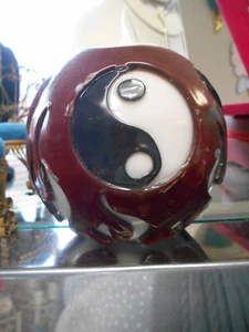 Yin Yang carved candle - Picture 1 of 3