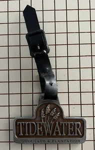 Reloj Bolsillo Tidewater Club de Golf y Plantación Medalla Correa de Cuero Llavero - Imagen 1 de 3