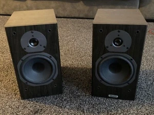 Pair of Tannoy Mercury MX2-M Speakers | MX2M Speakers Dark Oak with Black Grills - Picture 1 of 14