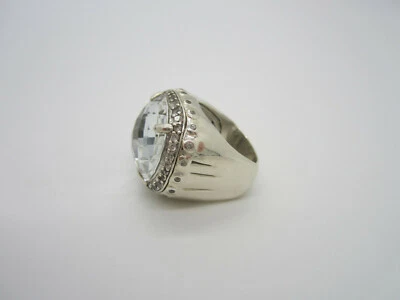 Anillo de bambú Estate John Hardy JH plata esterlina topacio blanco zafiro blanco Batu Foto 1 de 4