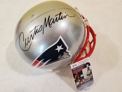 CURTIS MARTIN signed full size PATRIOTS helmet JSA COA - Image 1 of 4