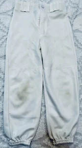 BIKE Youth Sz S White Team Uniform Softball Baseball Knicker Pants Distressed - Picture 1 of 10