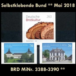 BRD MiNr. 3388-3390 ** Selbstklebende Bund Mai 2018, postfrisch - Picture 1 of 3