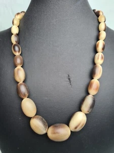vintage graduated horn bead necklace - Picture 1 of 15