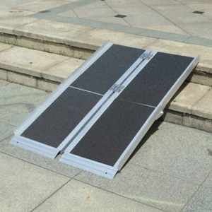 5FT Folding Portable Wheelchair Ramp Mobility Scooter Home/Car Threshold Access - Picture 1 of 10