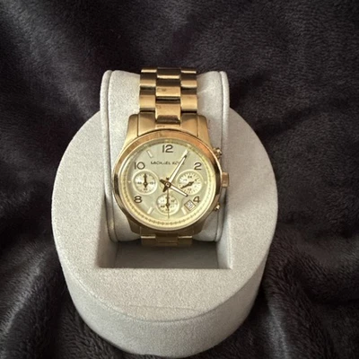 Reloj Michael Kors Oro Pasarela Cronógrafo Acero Inoxidable MK-5055 Batería Nueva Unisex Foto 1 de 4