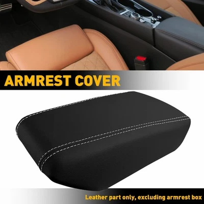 PARA Nissan Máxima 2016 17 18 19-23 Gris Cuero Consola Central Tapa Apoyabrazos Cubierta Foto 1 de 4