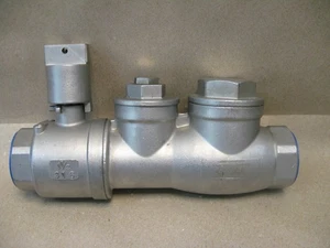 316 Stainless Steel Sewer TLC Curb Stop Swing Check Valve 1-1/2" Threaded FNPT - Picture 1 of 12
