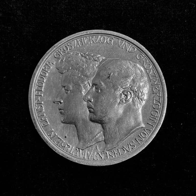 3 Mark Sachsen-W.-E. 1910 Hochzeit von Wilhelm Ernst und Feodora A Si ss (J.162) - Bild 1 von 2