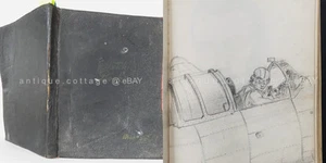 1940 antique SKETCH ART BOOK manheim pa DON GENTHER wwii military other 107pages - Picture 1 of 24