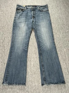 Abercrombie & Fitch Baxter Jeans 33 x 32 Blue Denim Pants Y2K Distressed - Picture 1 of 23